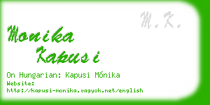 monika kapusi business card